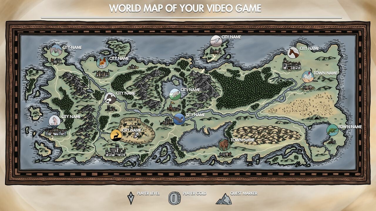 Dariusz Konrad Game World Map Personal Work
