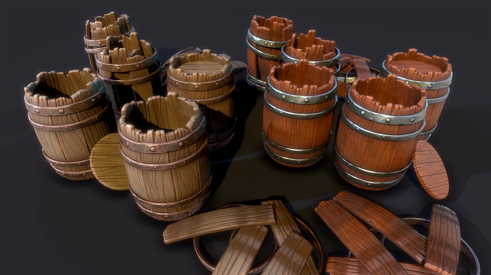 Stylized Fantasy Barrels