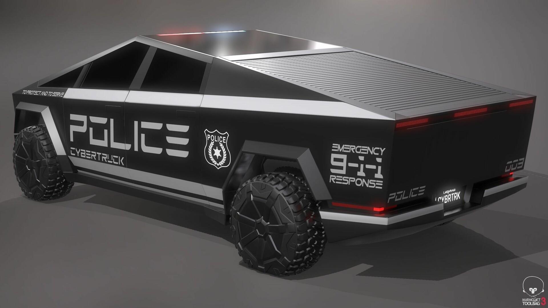 ArtStation - NFS MW Pepega Edition V2.0 - Tesla Cybertruck Need For Speed  Most Wanted 2005 Police Kit