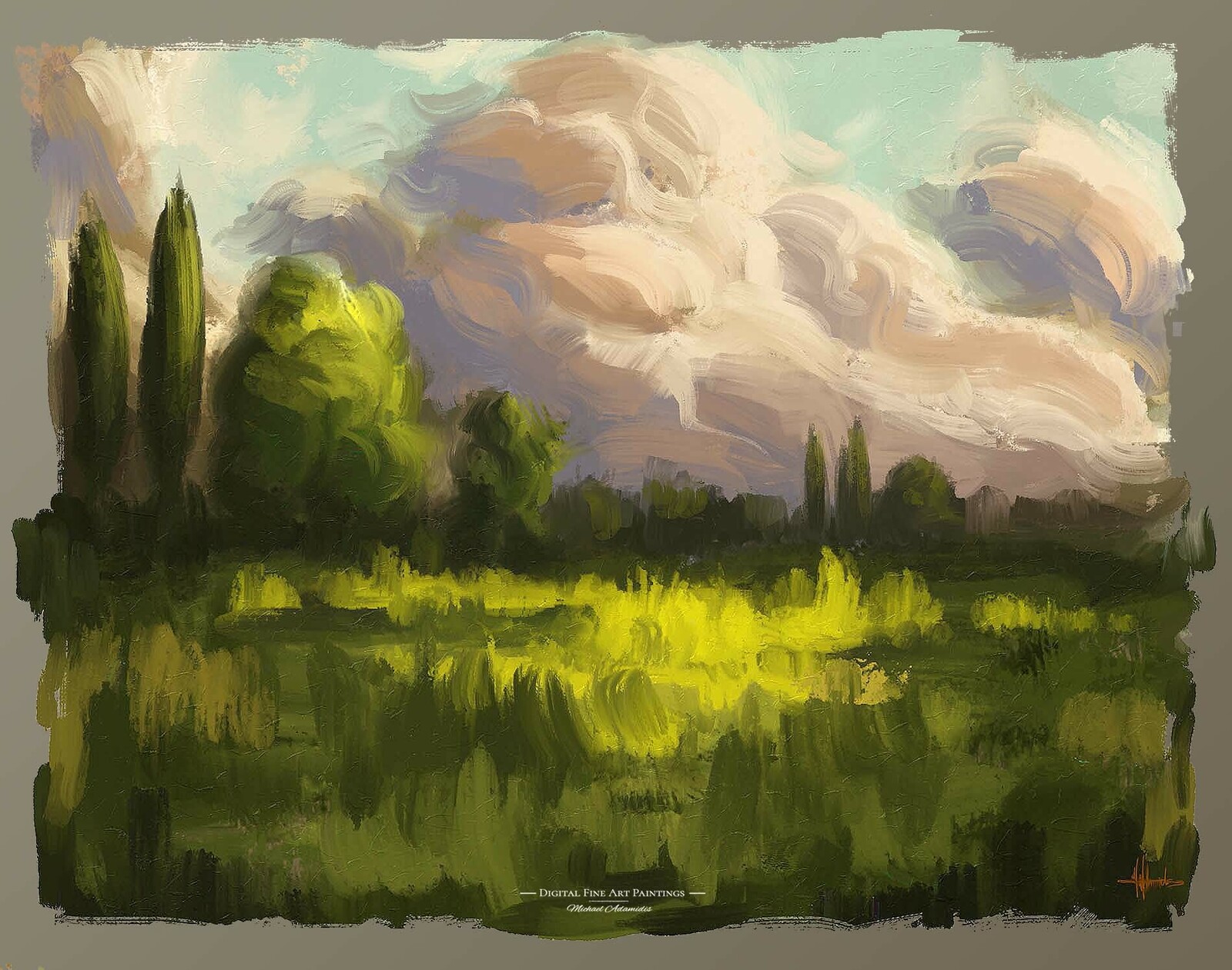 Artstation Scenery Lanscape Digital Art Digital Oil Painting