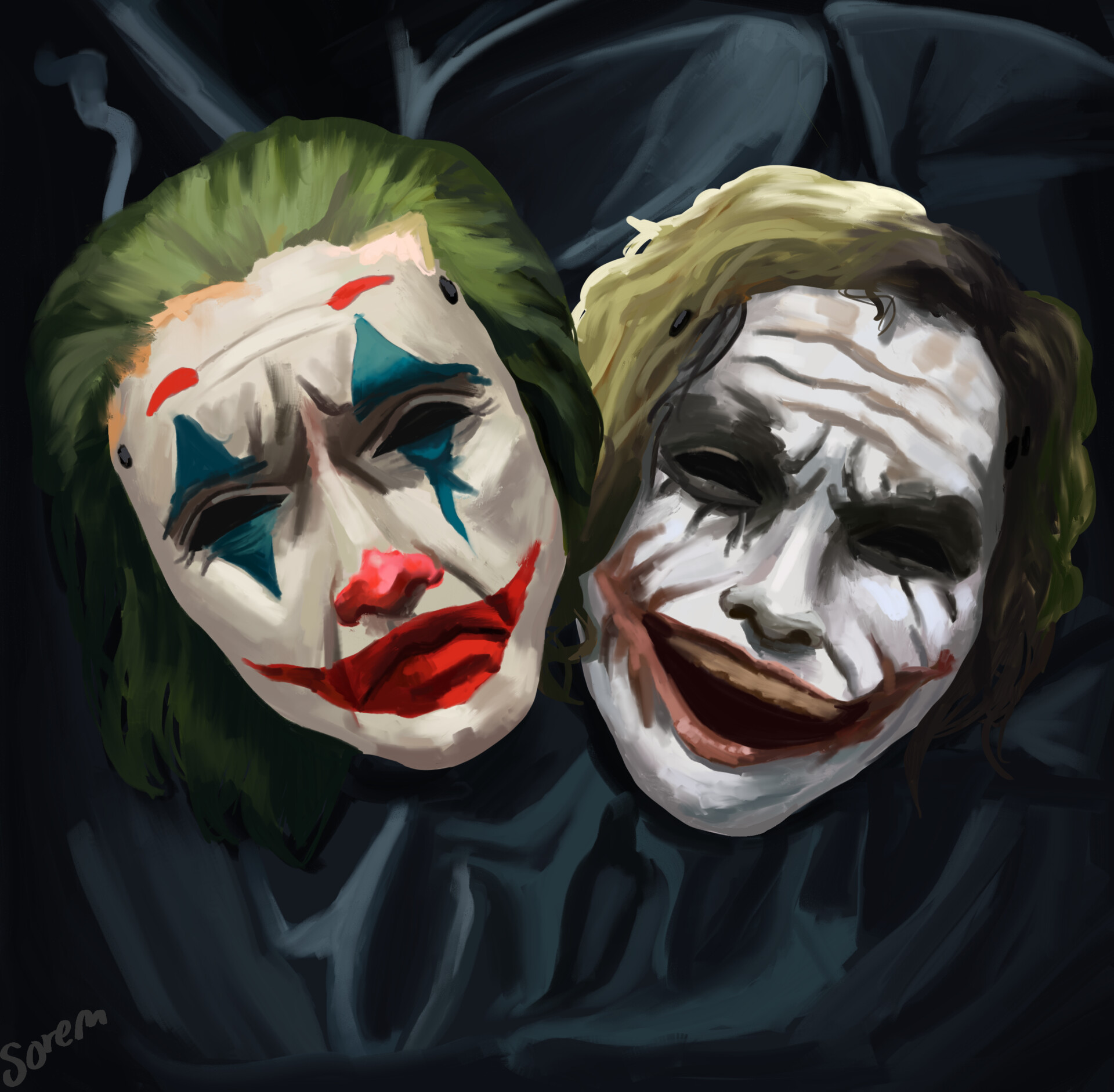 Artstation Tragedy And Comedy Sorem Art