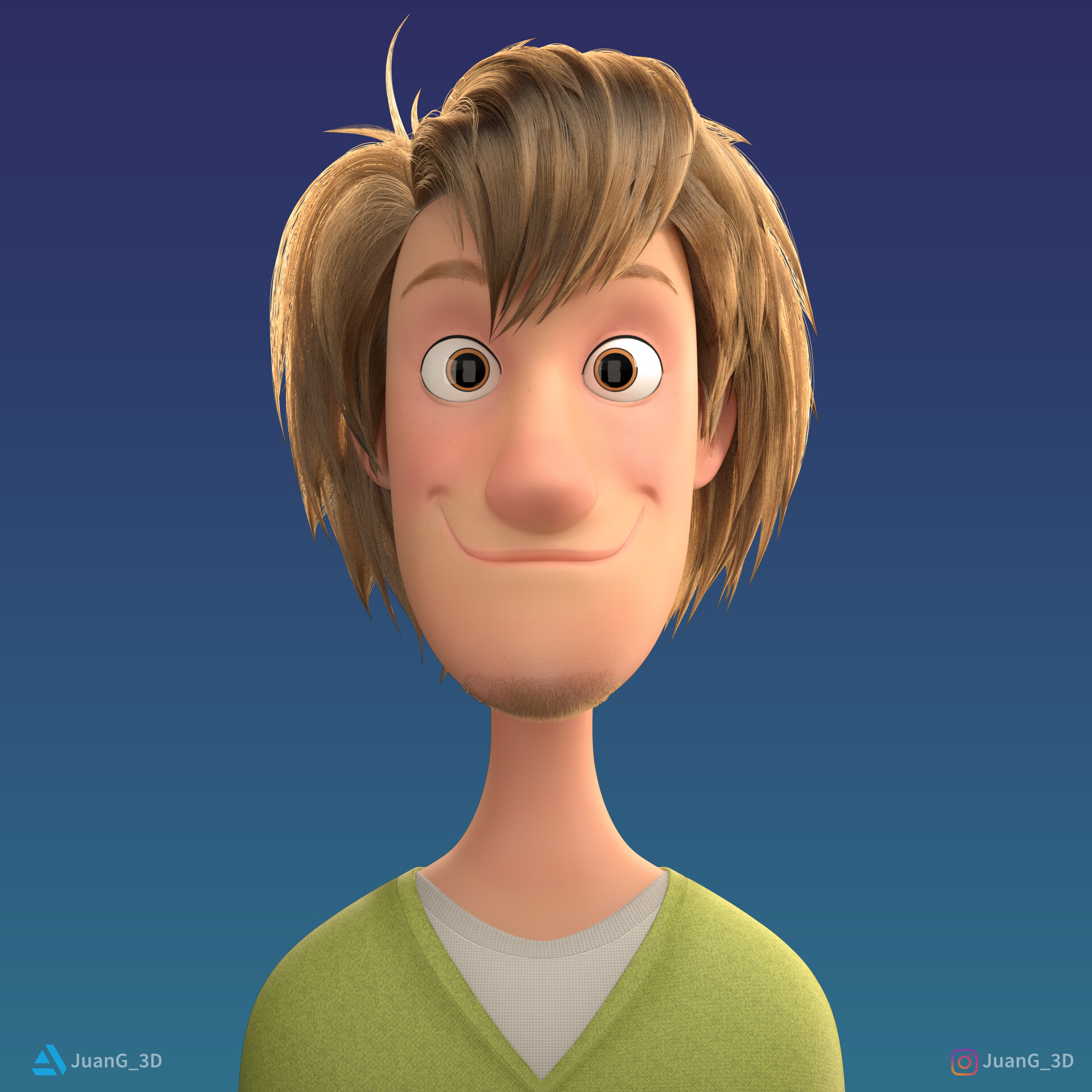 Okay so! I gave Miniminter long hair by using FaceApp and this is what came  out! I did not know he would look like Shaggy from Scooby Doo. 😂 Simon, if  you're