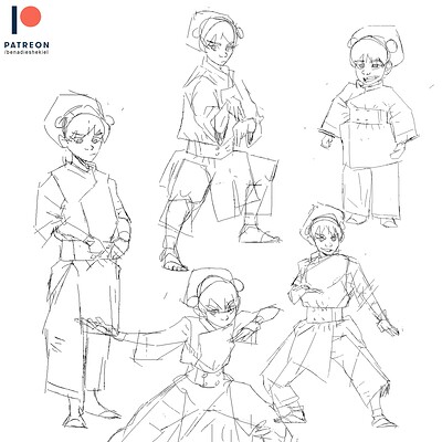 Toph Beifong Sketches 