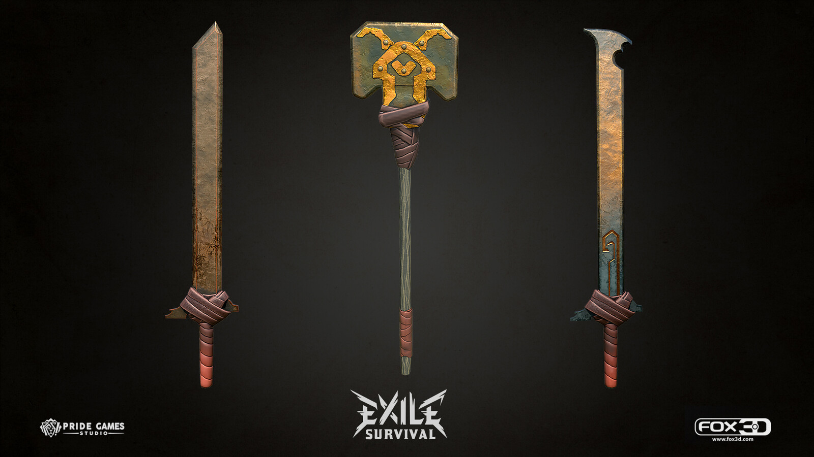 Fox weapons. Fox3d Entertainment" -. Последнее оружие Фокс. Конан эксайлс двуручные мечи внешний вид.