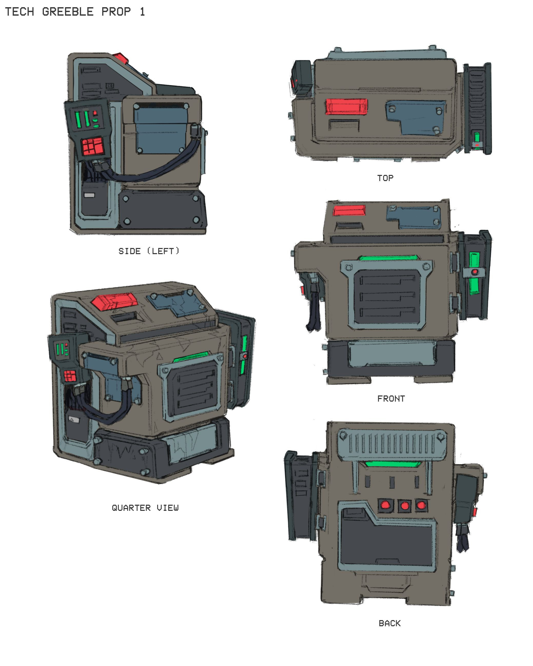 Designers wanted some greeble props to make the world reflect more of that technology-everywhere vibe