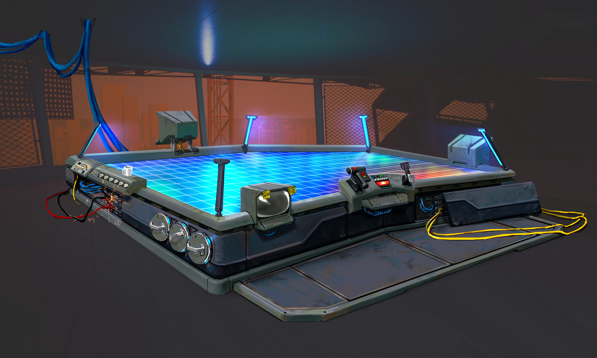 First sketch of a mission hologram table