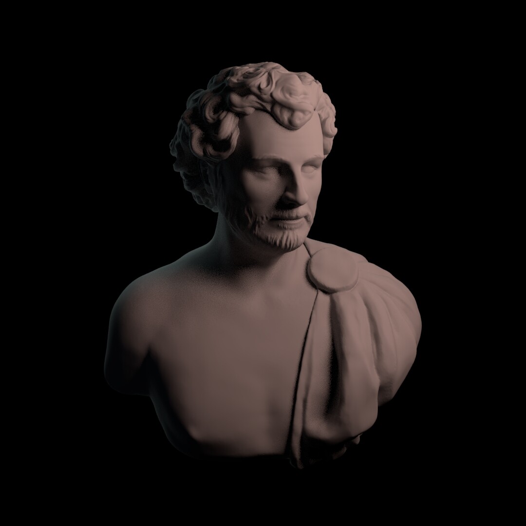 portrait bust of a roman man