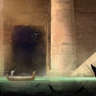 Joseph feely egypt river artstation