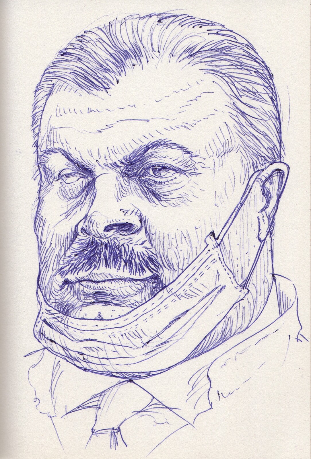 extreme precaution
ballpoint pen