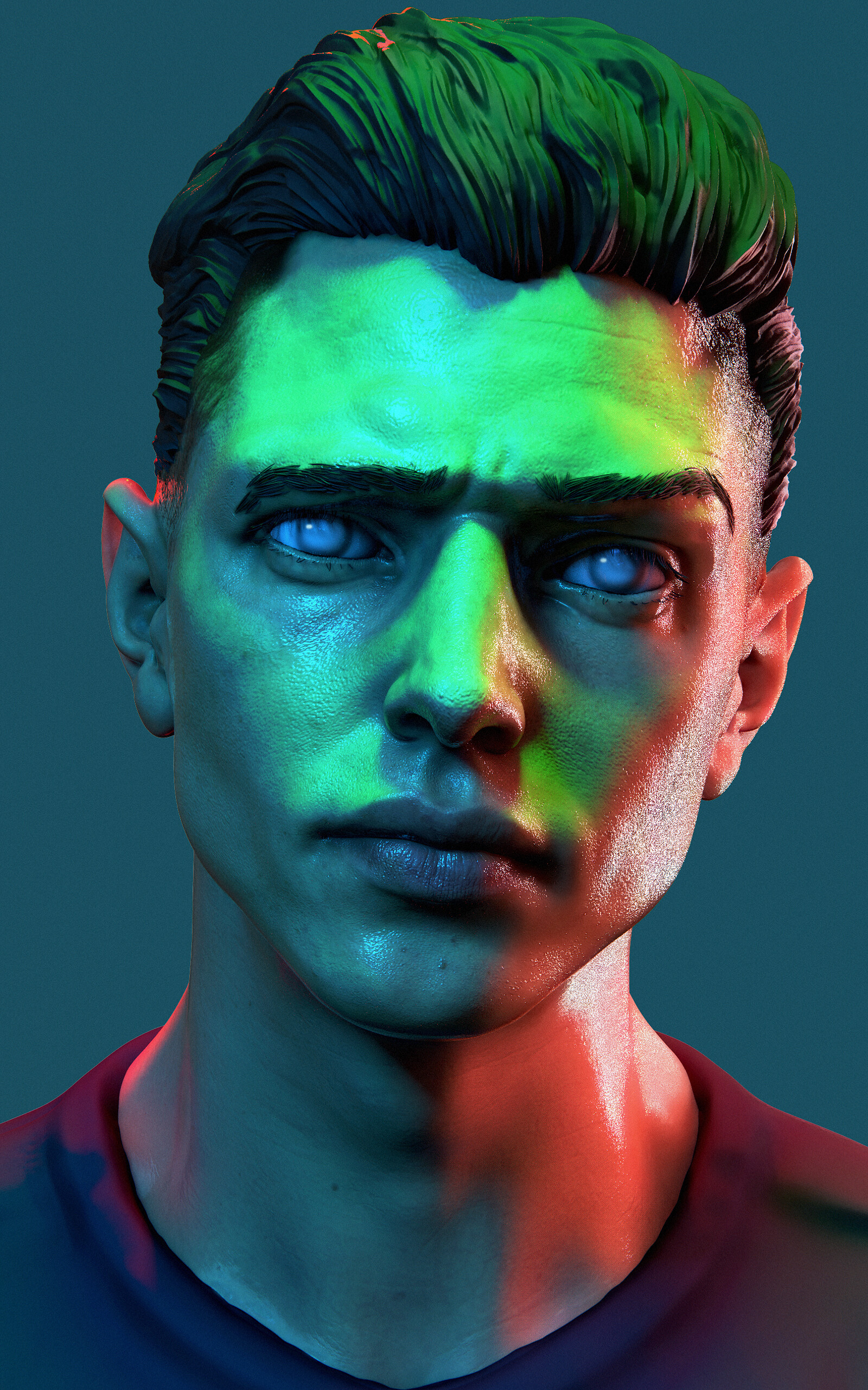 ArtStation Male head study