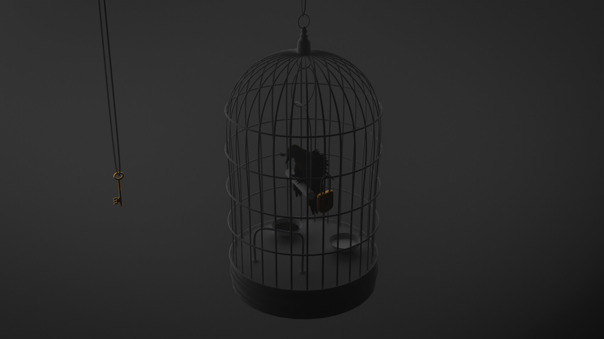 ArtStation Bird Cage Scene