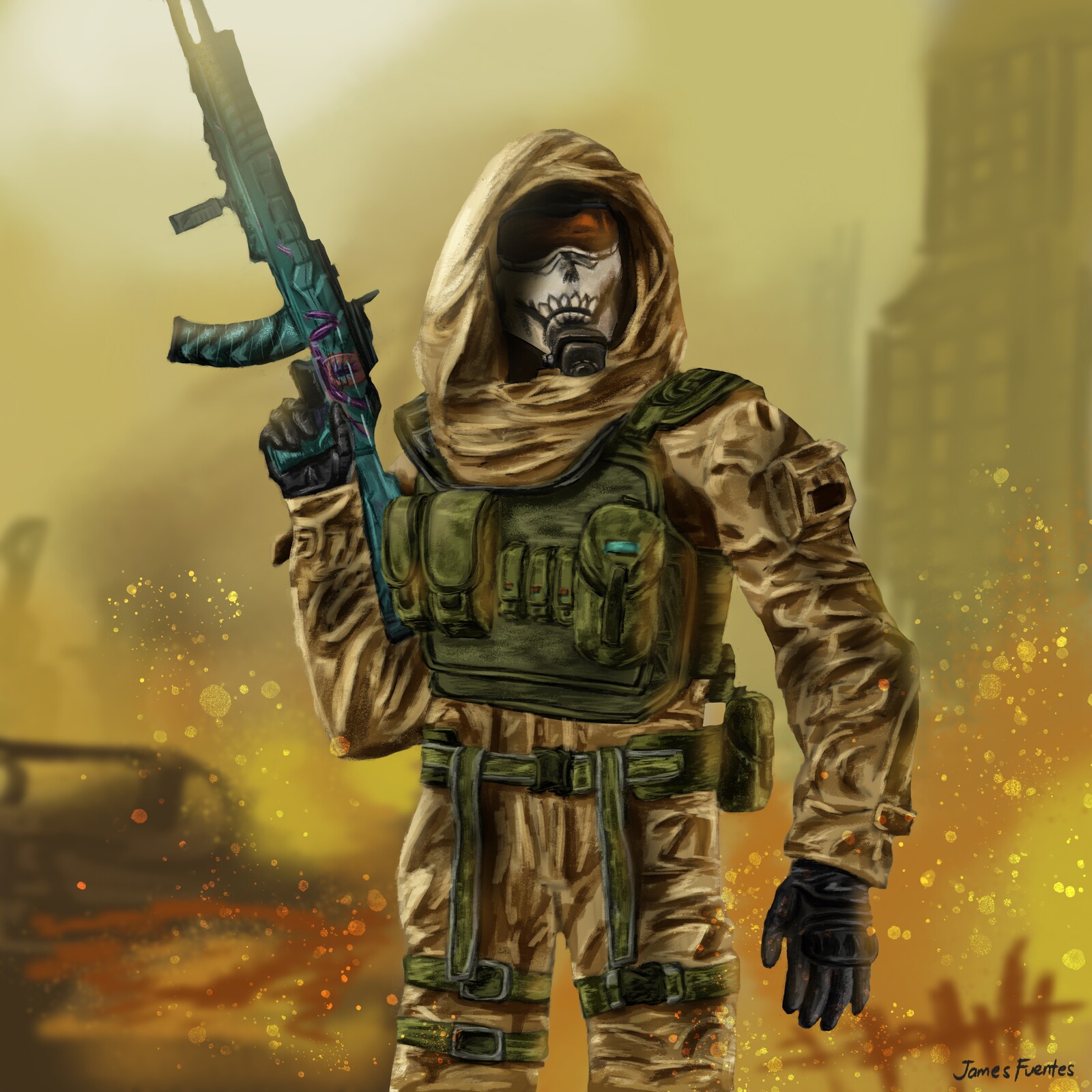 Artstation Ghost Hazmat Character Call Of Duty Mobile Justin James Garcia
