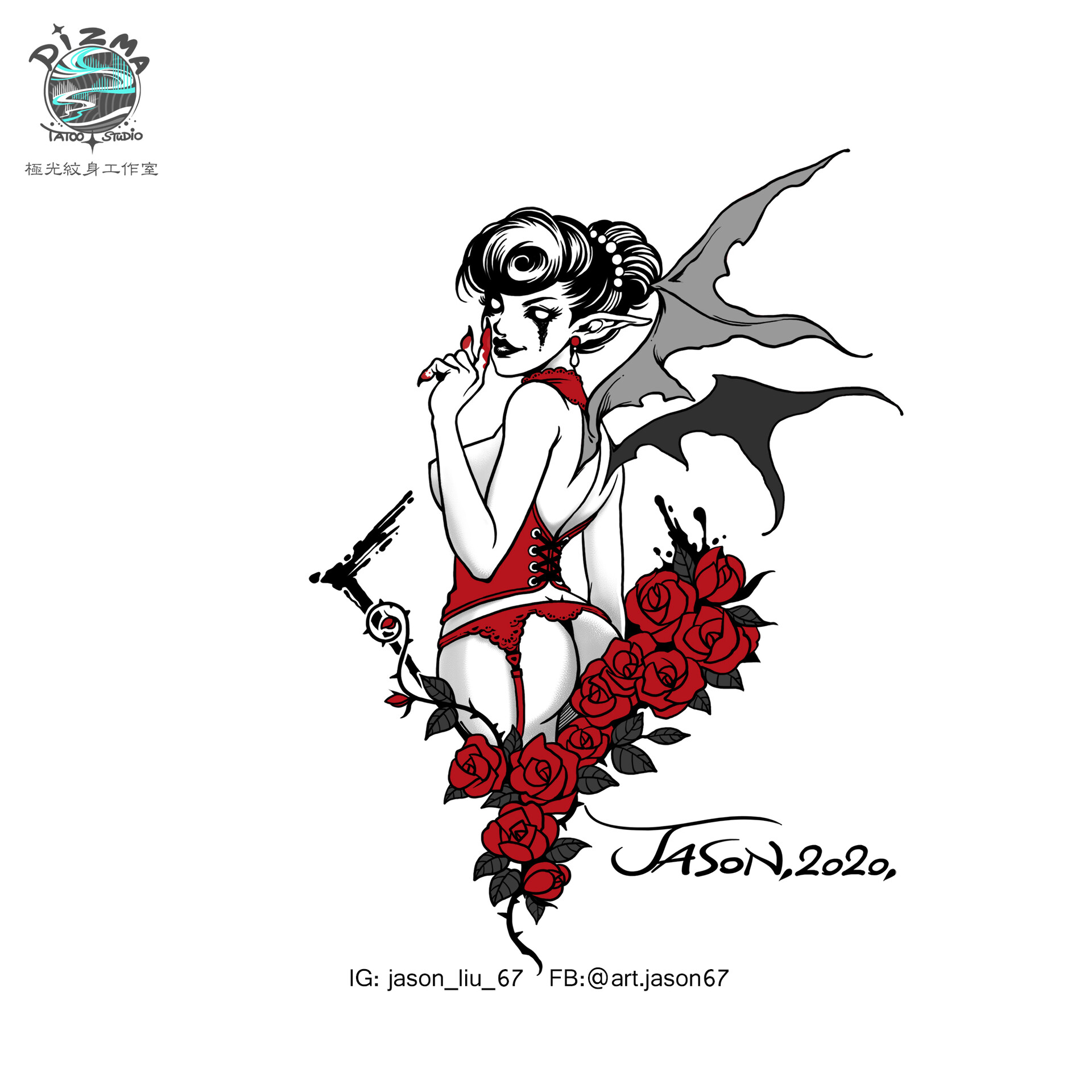 Tattoo Bat Fashion Artist Flash Gothic Handpainted  Vampire Bat Bat Tattoo  Design HD Png Download  3240x55751983528  PngFind