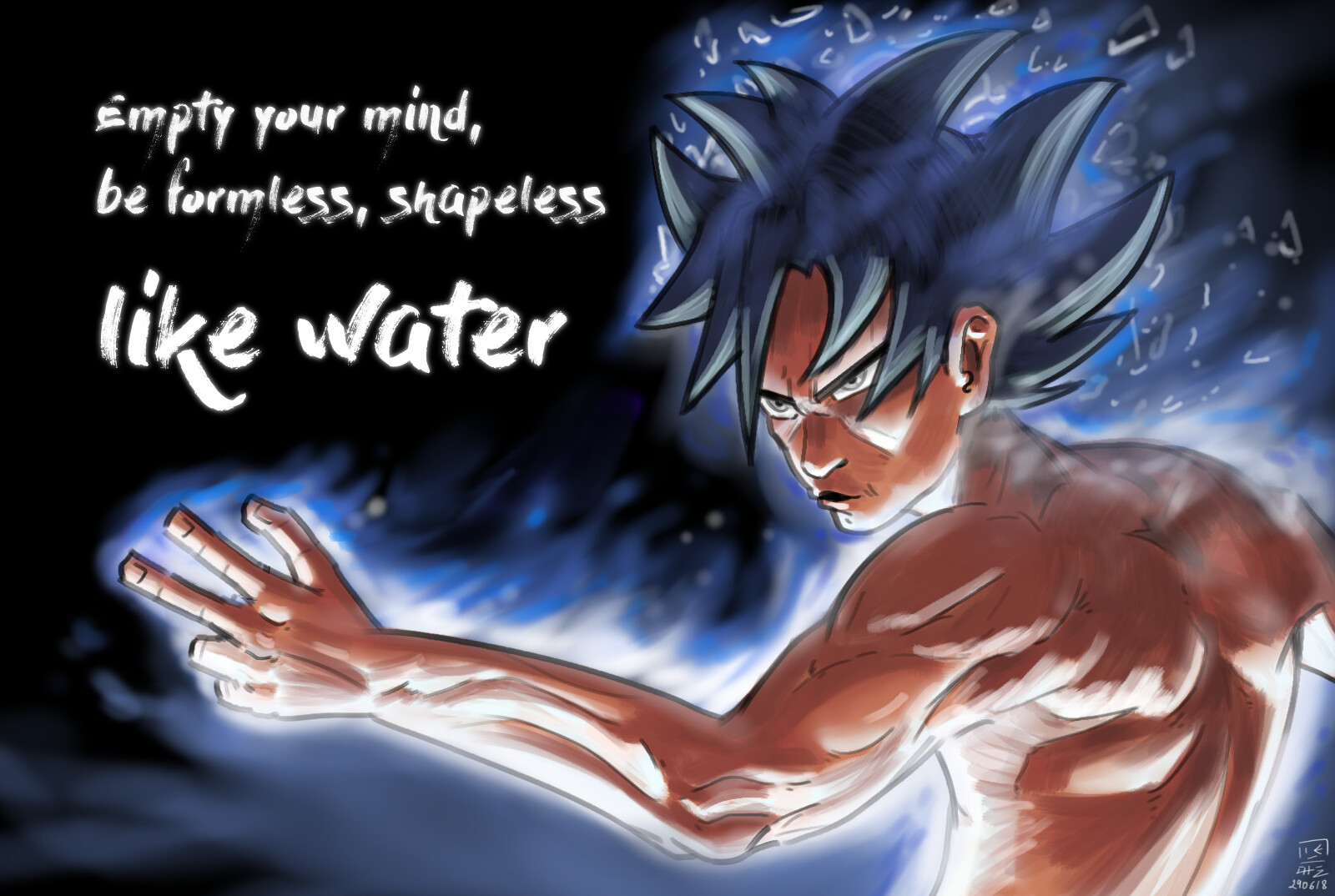 Artstation Be Like Water Dbz Fan Art Gary Bey