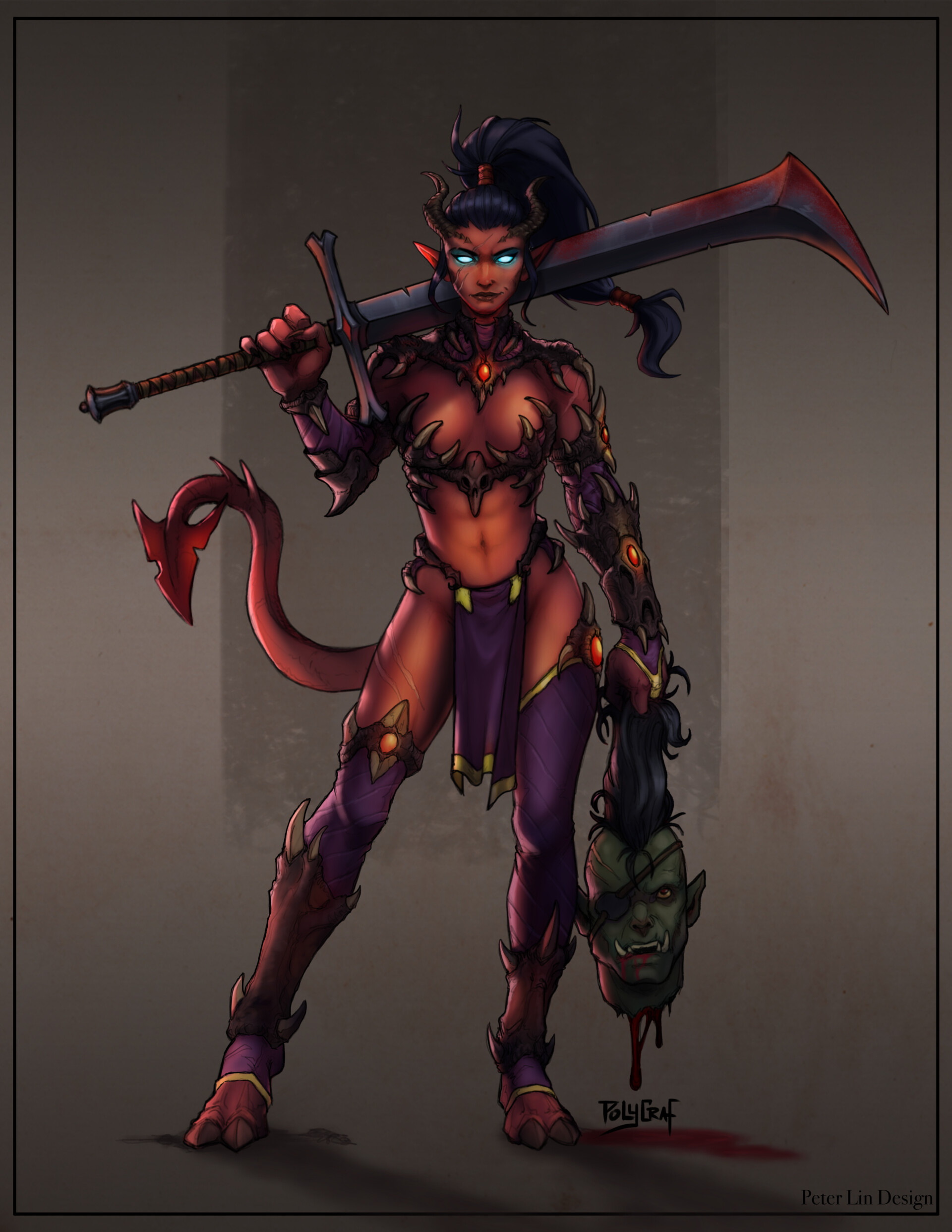 ArtStation Tiefling Barbarian   Peter Lin B7e0567d A8f1 456d 8611 84e938056f44 