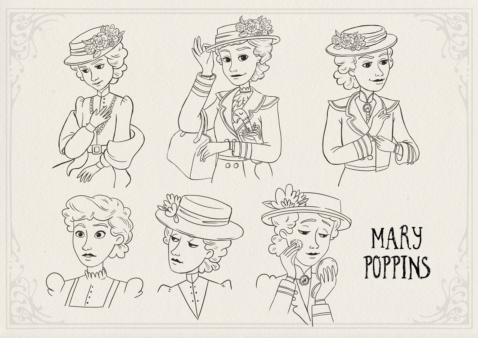Original MARY POPPINS Costume Sketch Sells For 50000