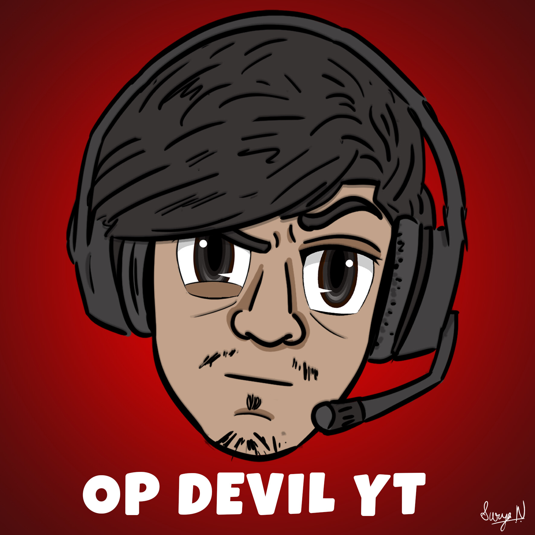 Artstation Youtube Channel Logo Op Devil Yt Surya Nair