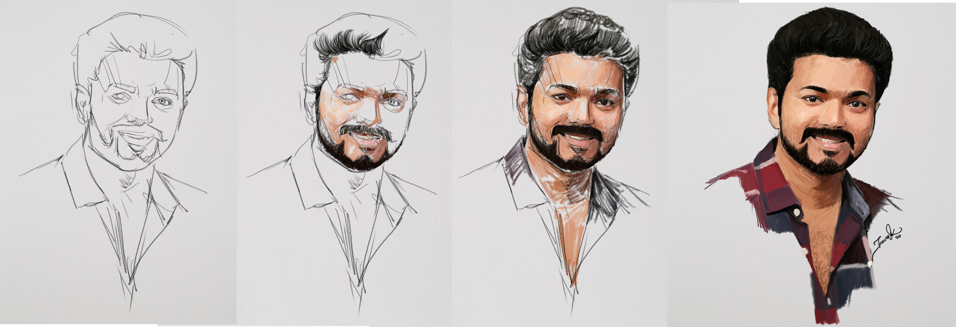 Vijay Pencil Drawing Easy Step By Step imgdandelion