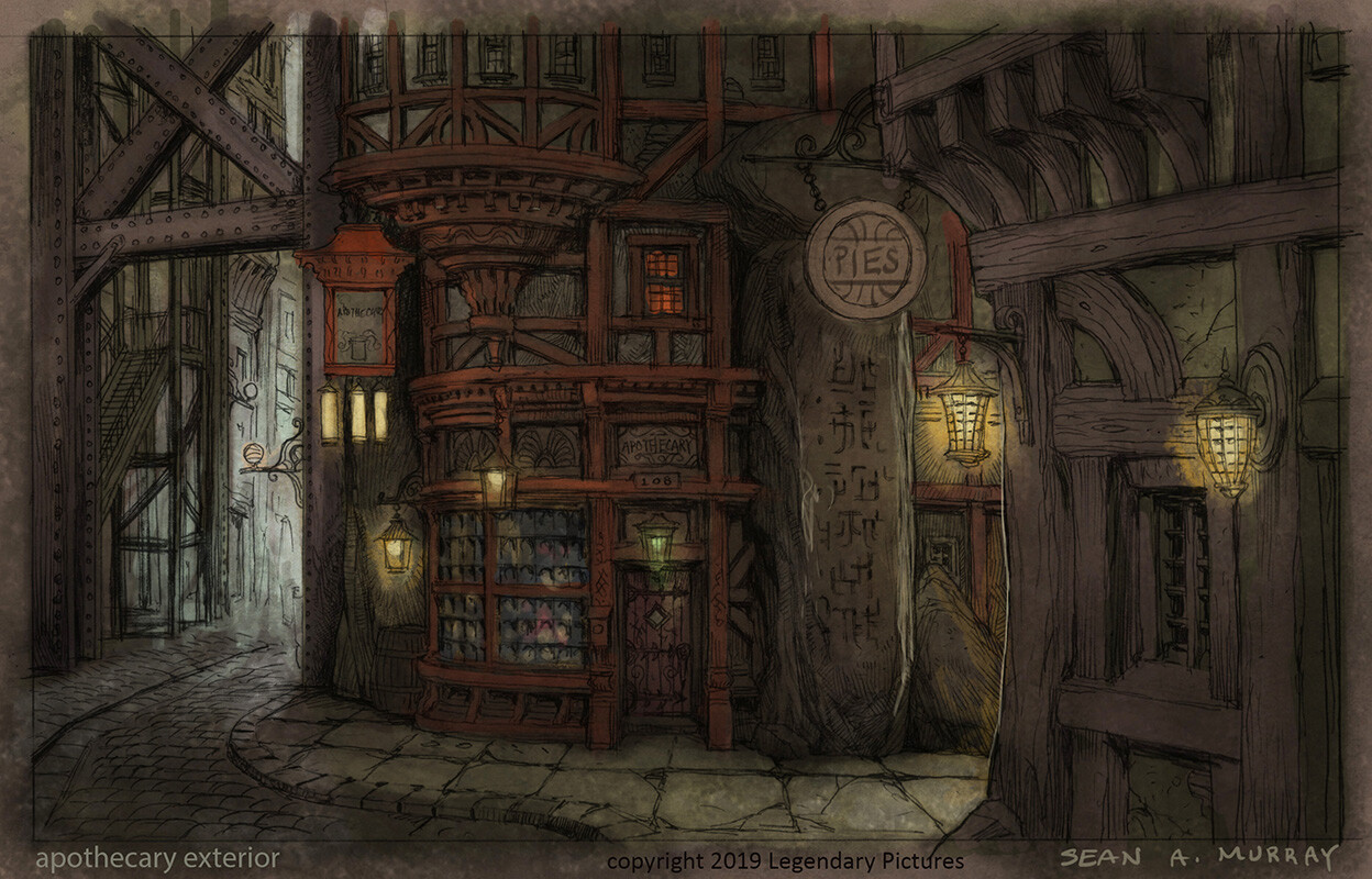 Outside view of the Haruspex's apothecary.