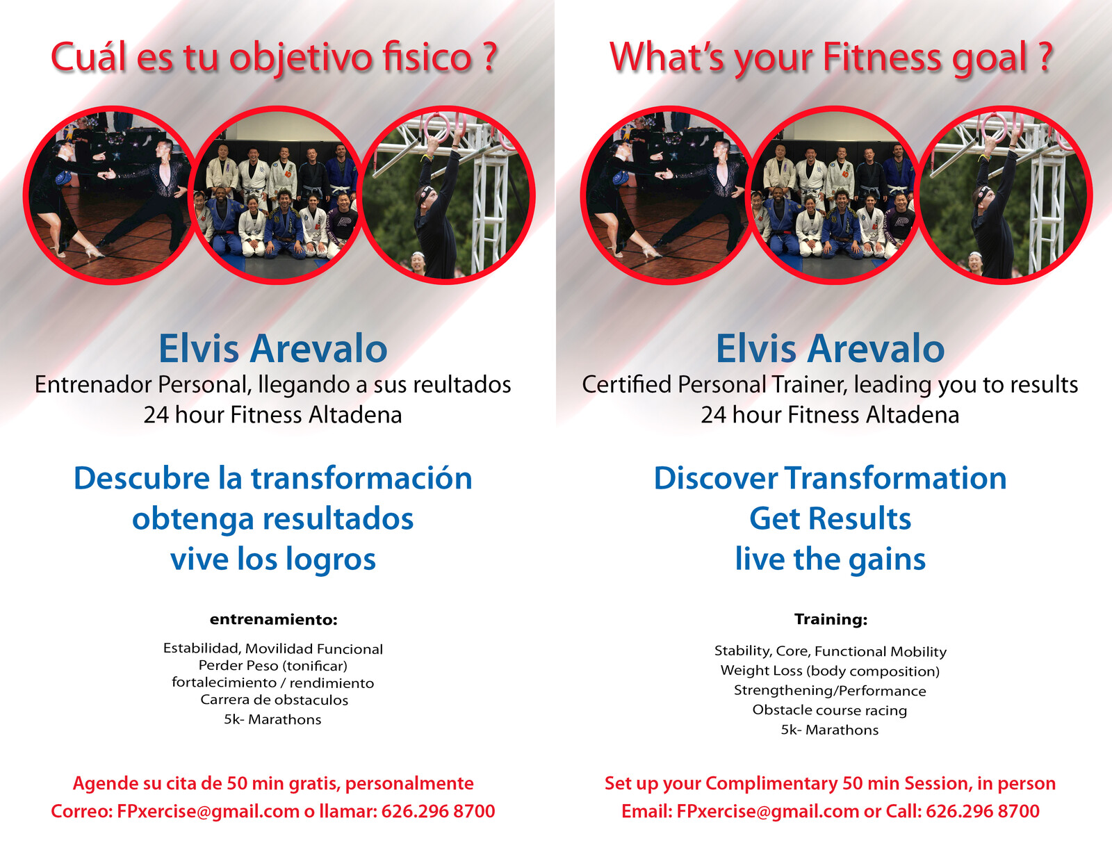 Spanish English Promotional brochure