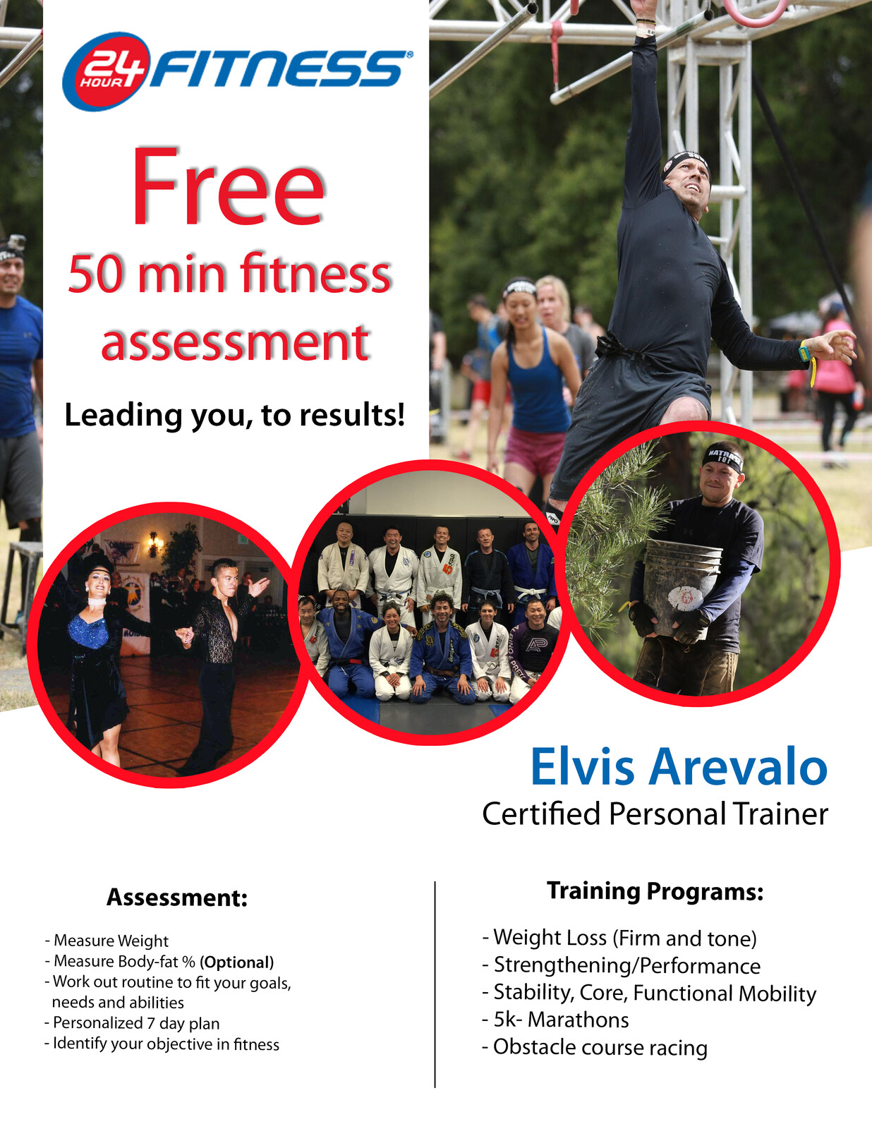 Personal trainer Promotional Brochure for 24 hour fitness