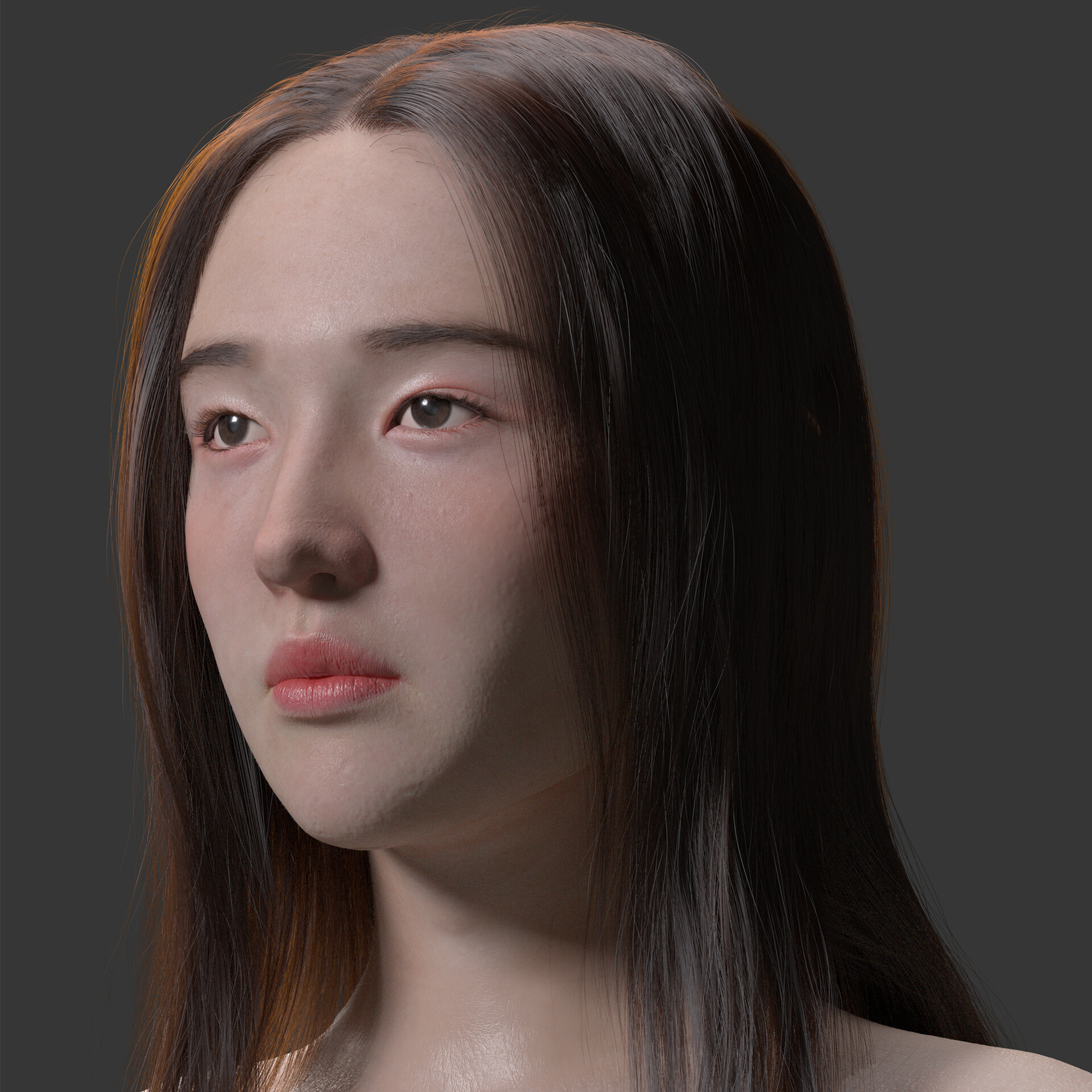 ArtStation - Girl 3D model - Study