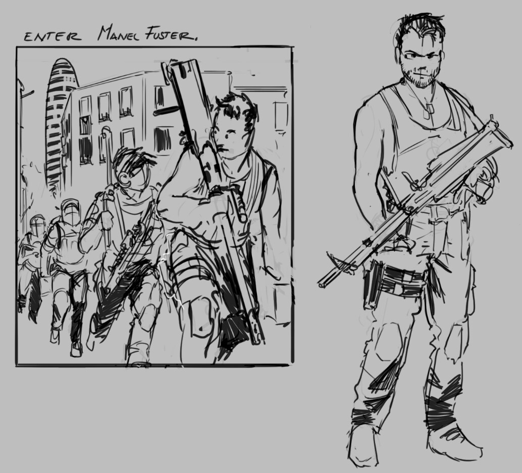 Sketch thumbnail + character design
