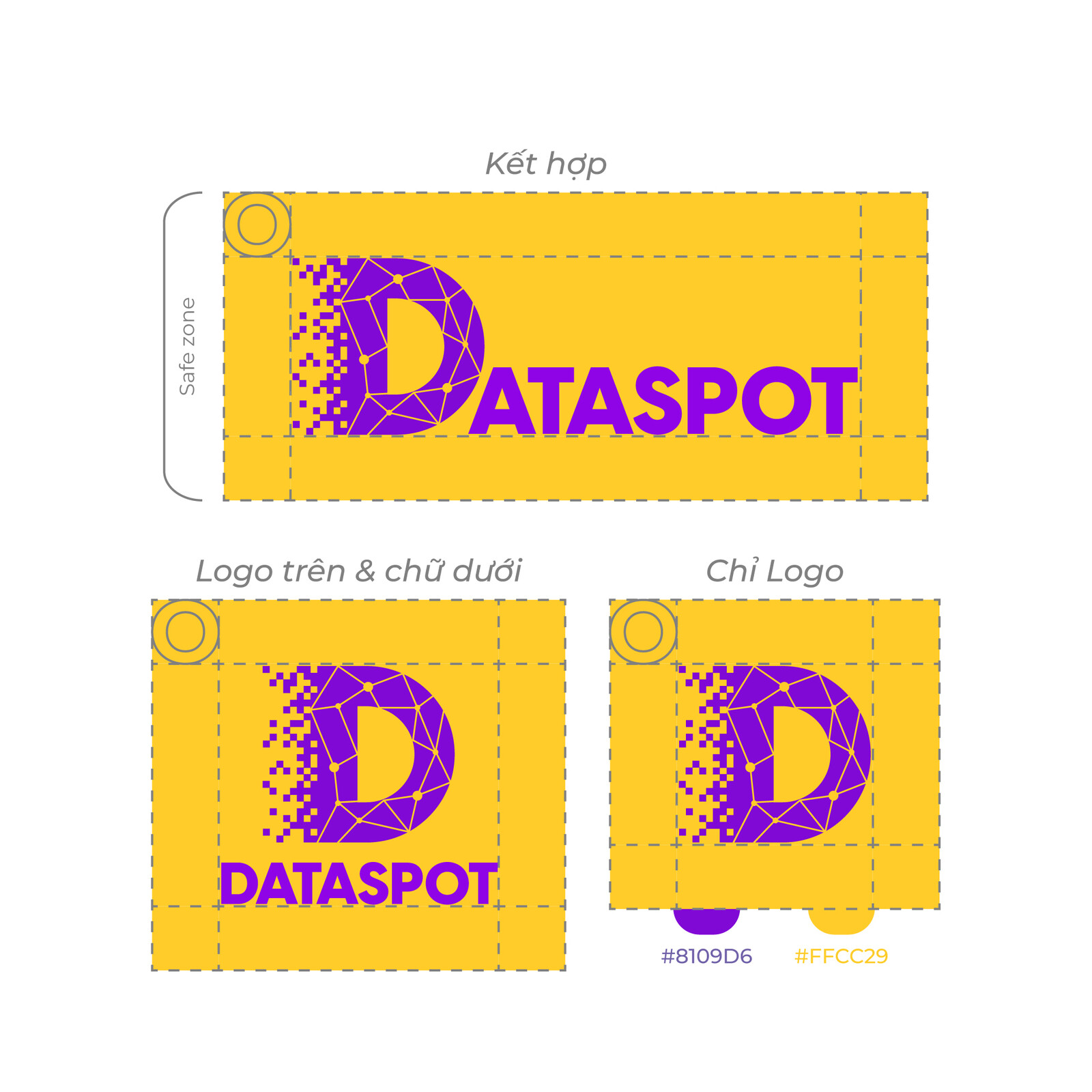 Three types of DATASPOT logo