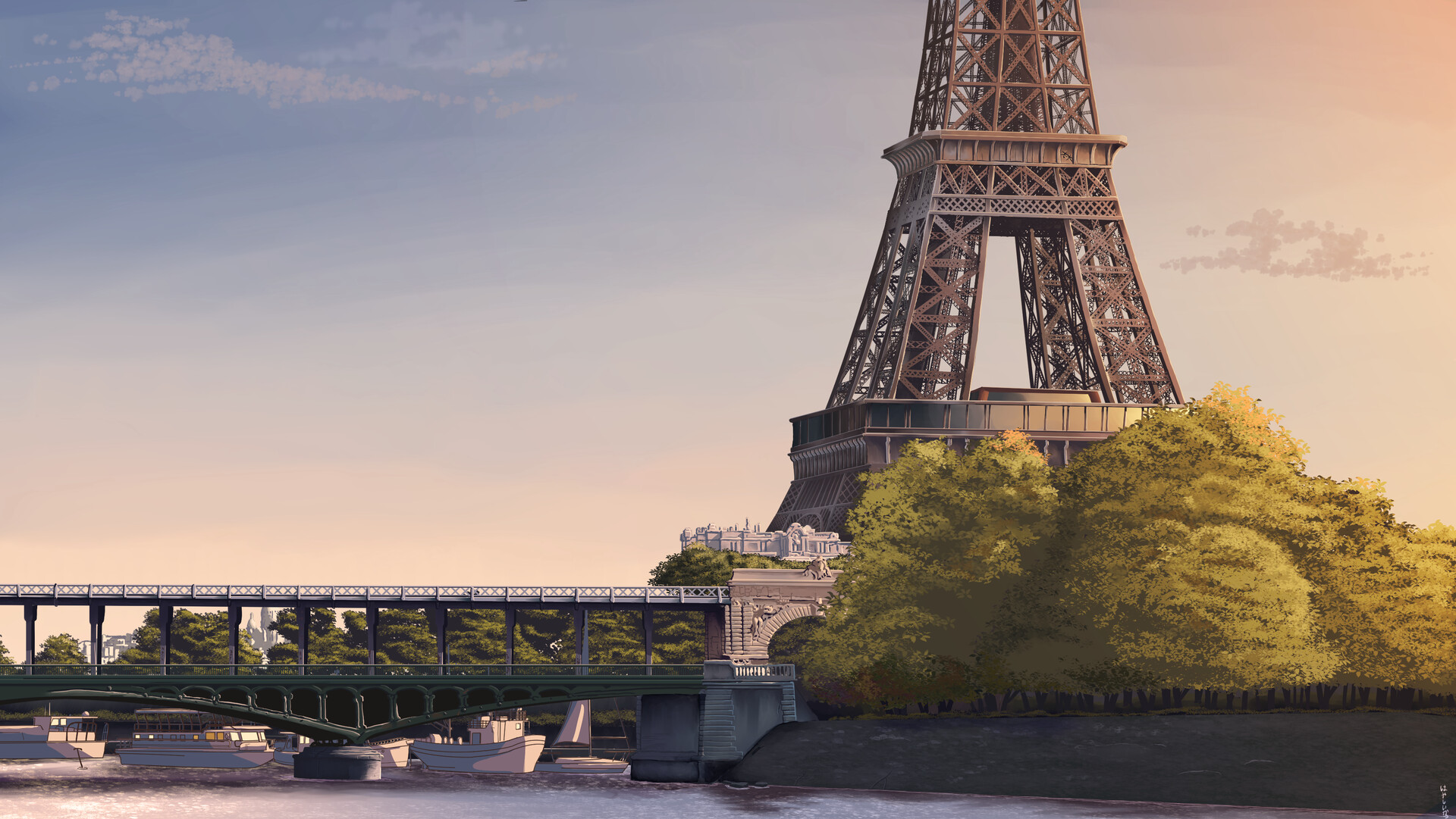 Eiffel Tower Paris France Anime Paris HD wallpaper  Pxfuel