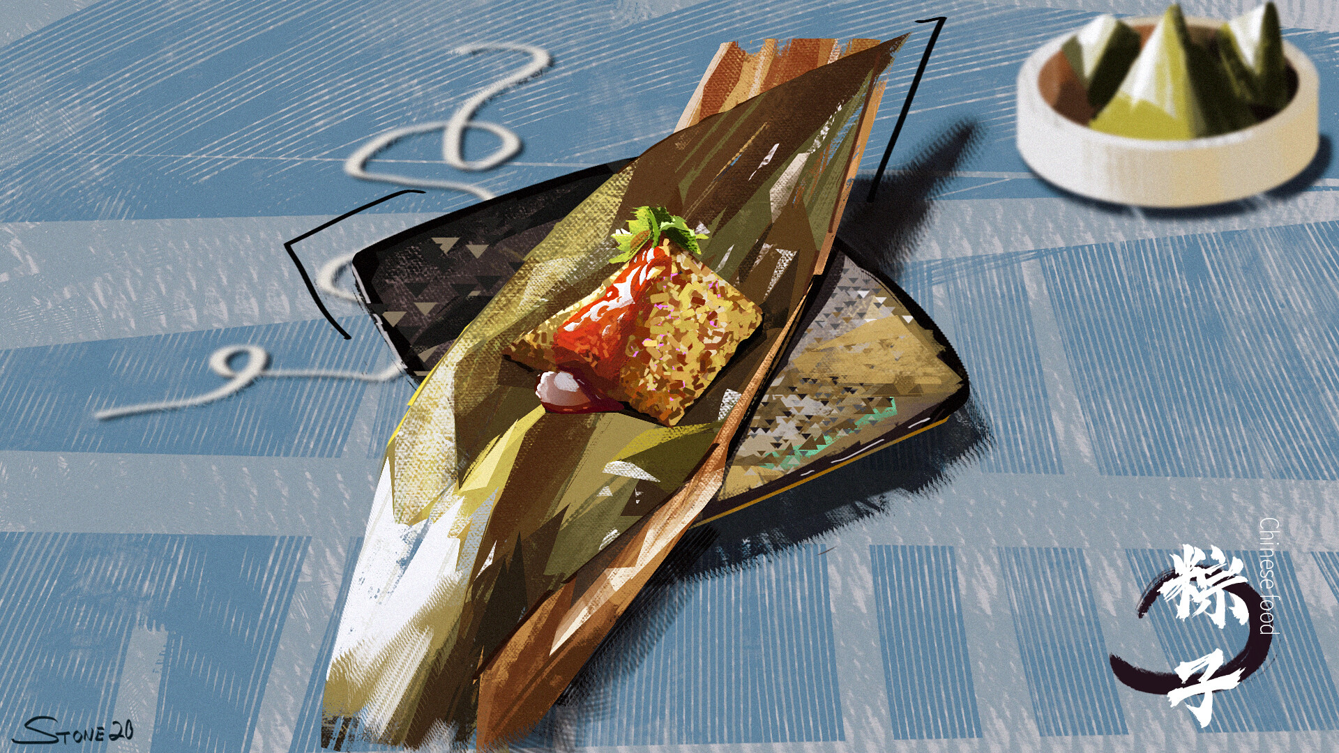 John Stone Photo Study Speed Painting Of Chinese Food Series Zongzi
