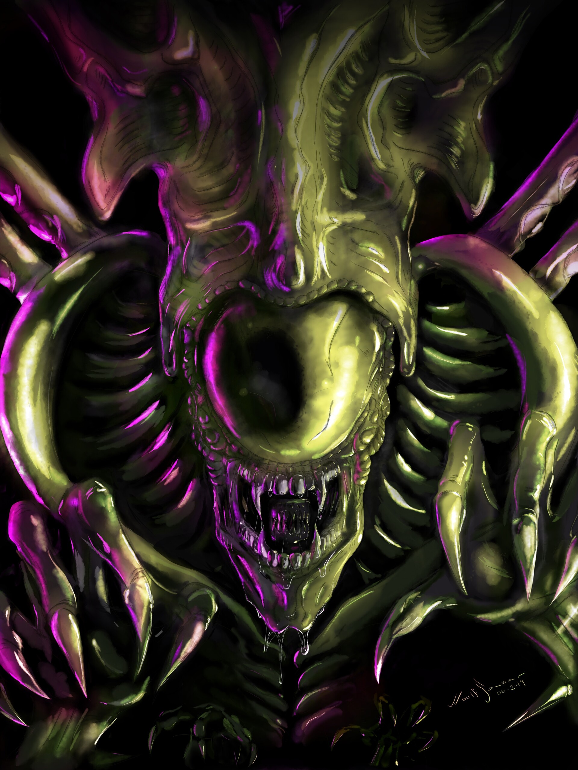 Artstation Alien Queen Fan Art Woolfarts Salvador Alba