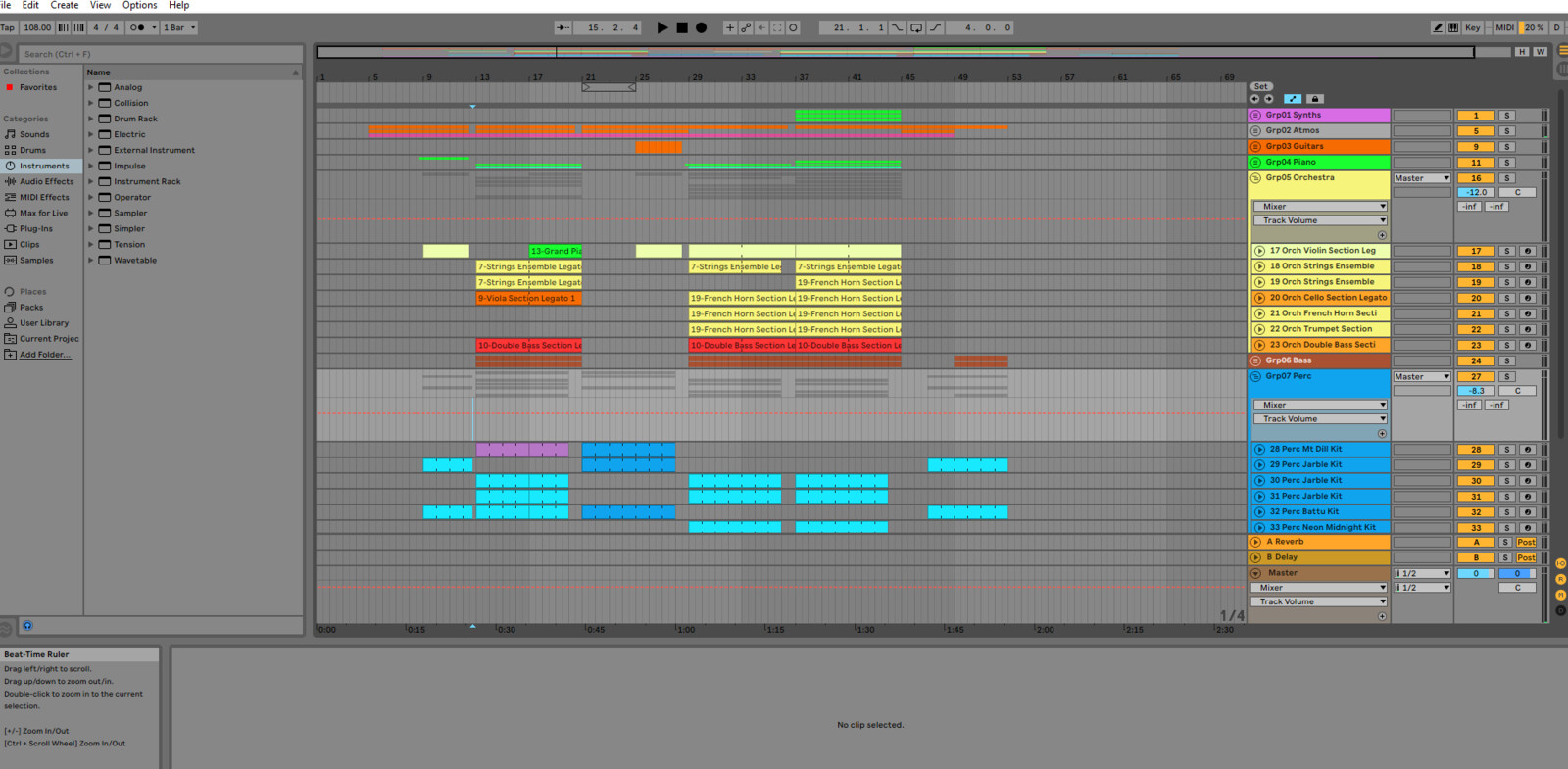 Ableton arrangement