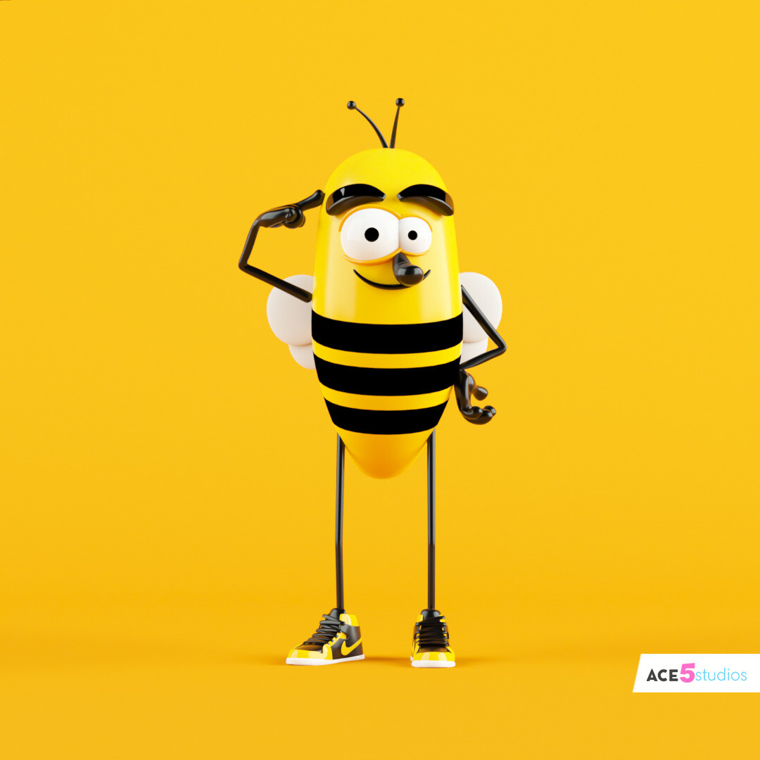 Bee's - Cinema 4D - Character - C4D - Rig - Rigged