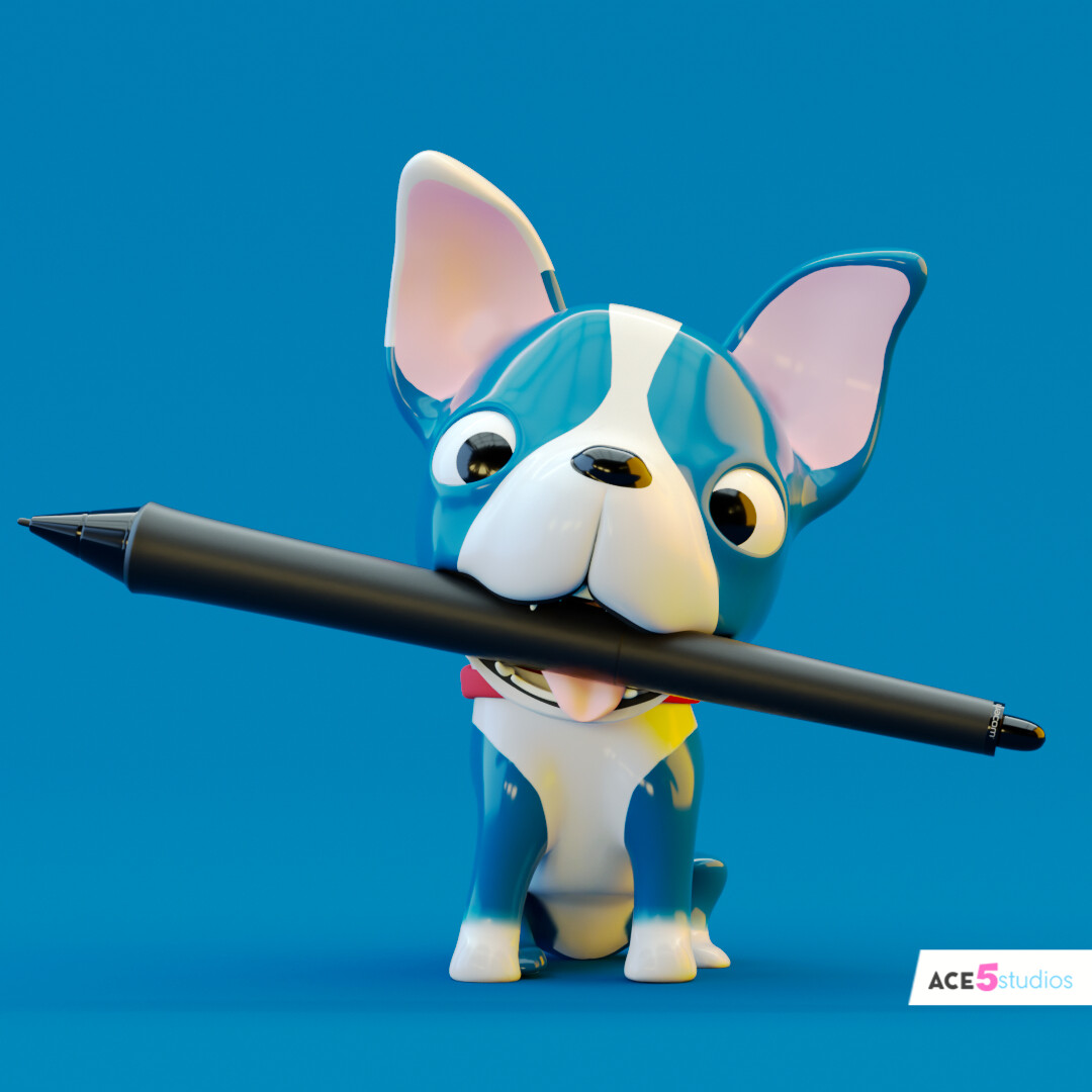 Puppy Dog - Wacom holder - C4D character - Cinema 4D