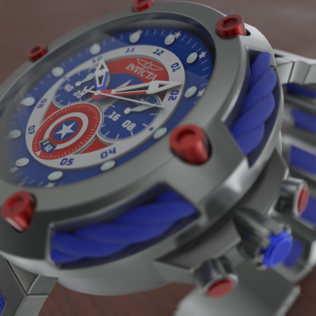 Invicta marvel captain online america watch