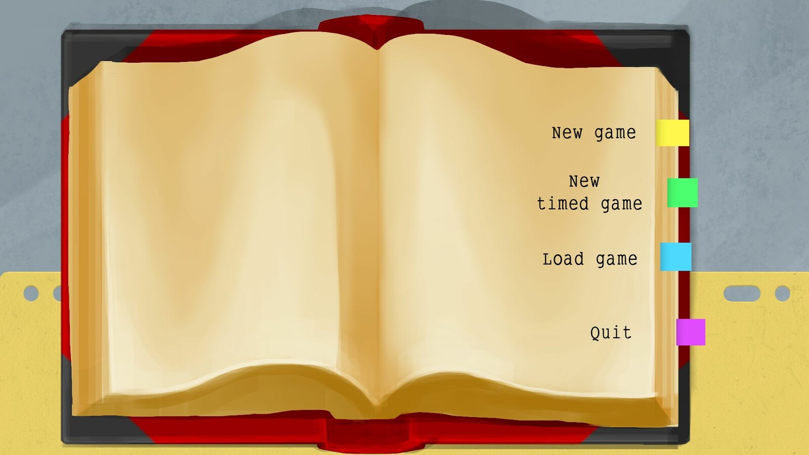 main menu