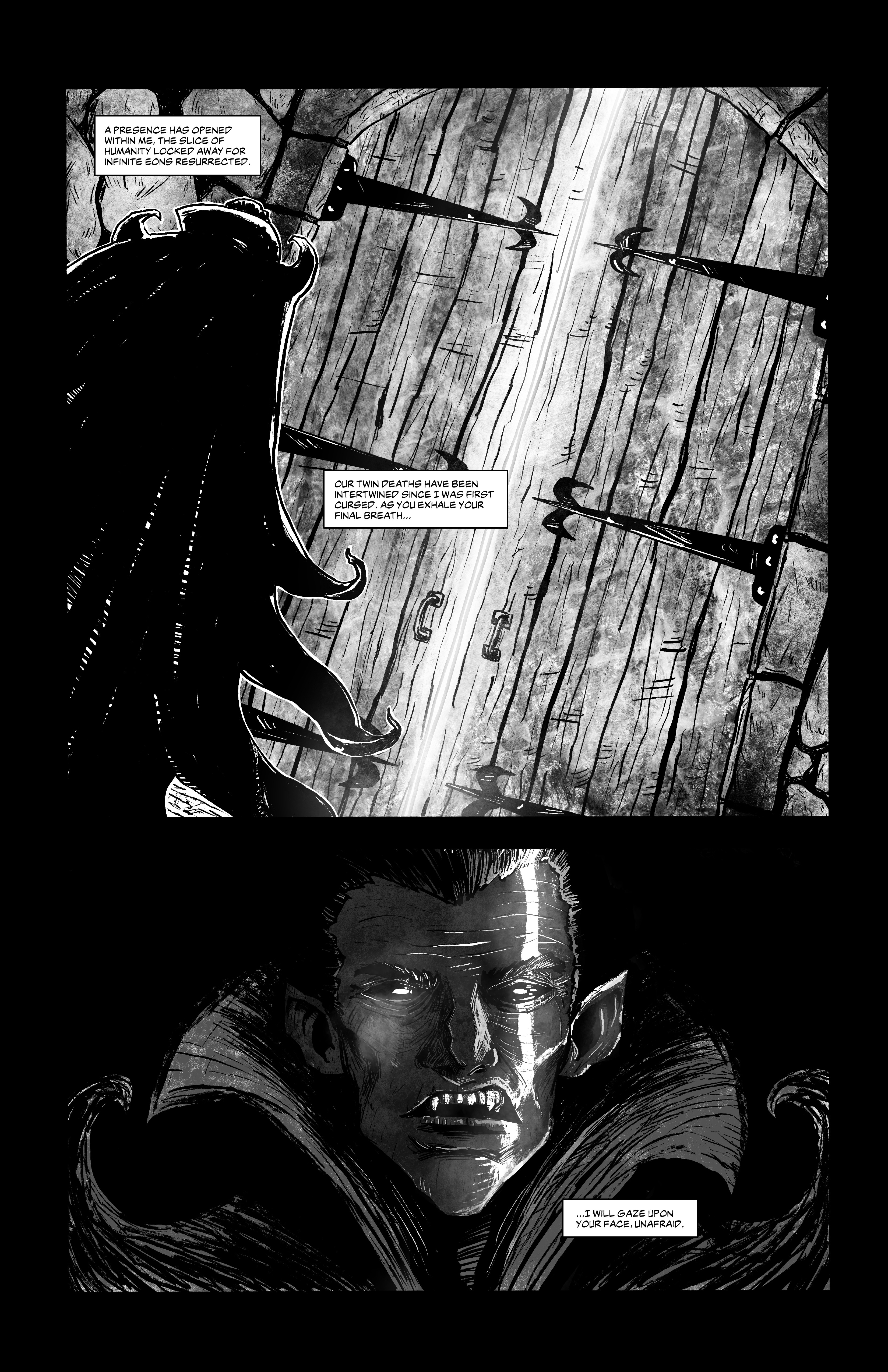 Page 2  - Art completed in Procreate. Lettering done in Clip Studio Paint.