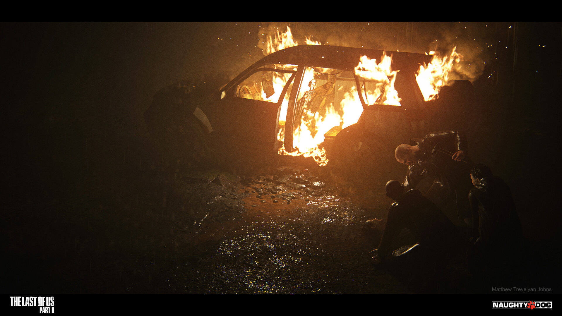 ArtStation - The Last of Us: Part IIthe burning car
