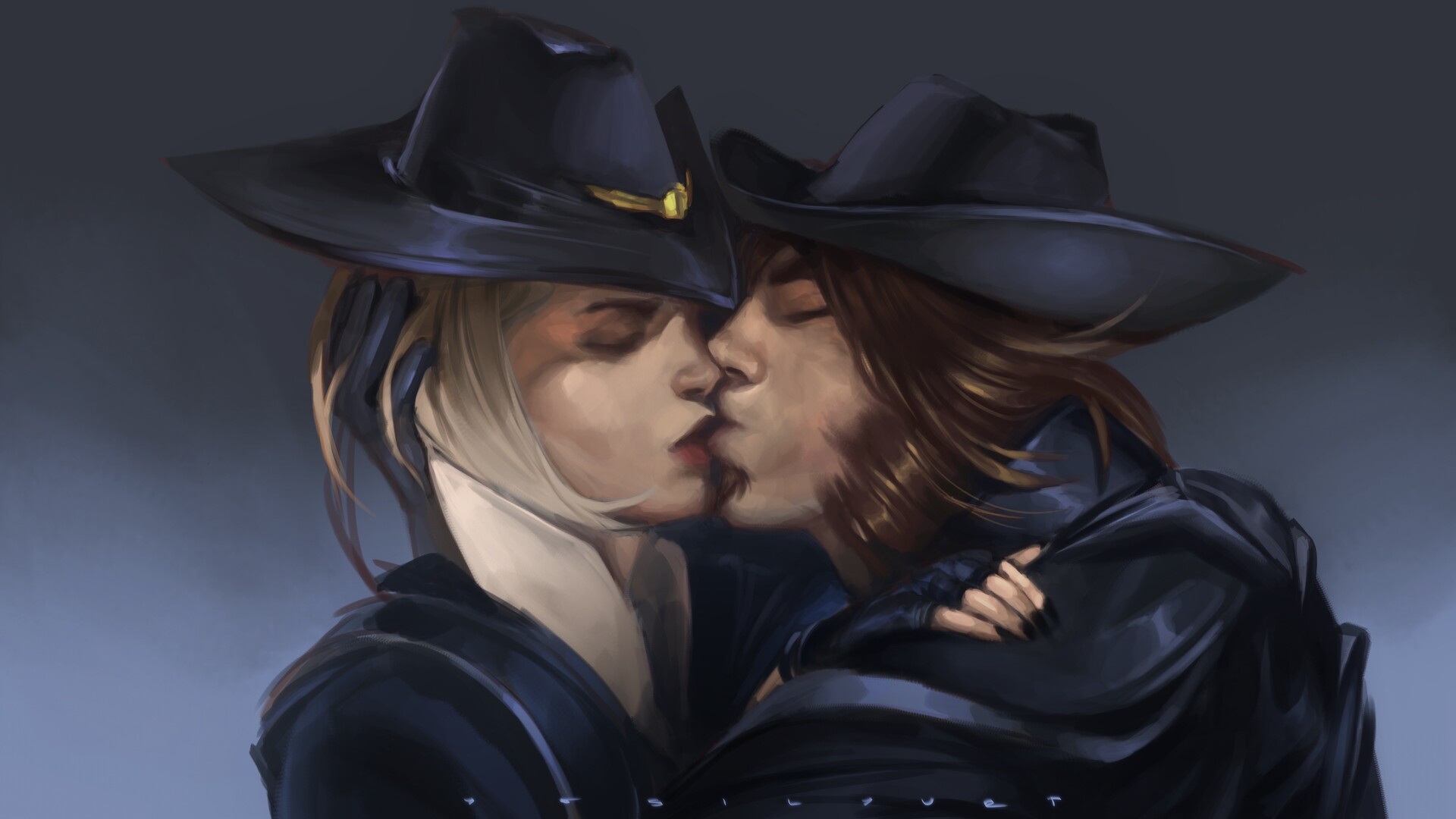 Ashe and Cole - Overwatch Fan Art.