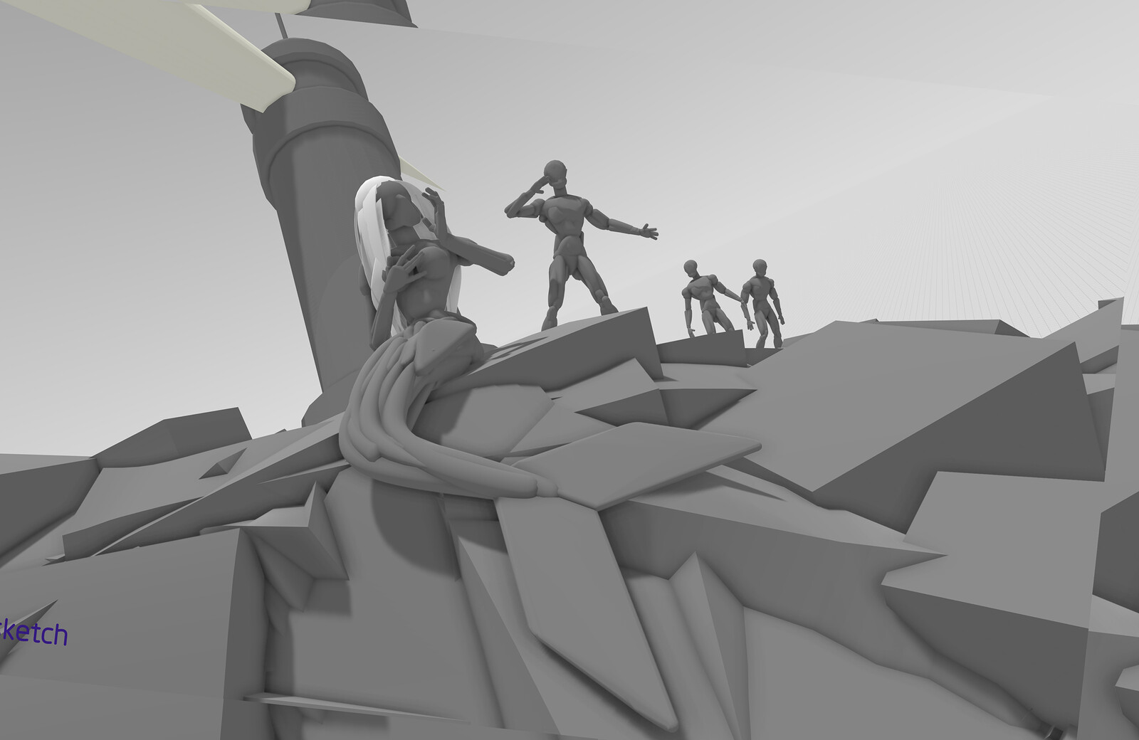 VR composition created in gravity sketch