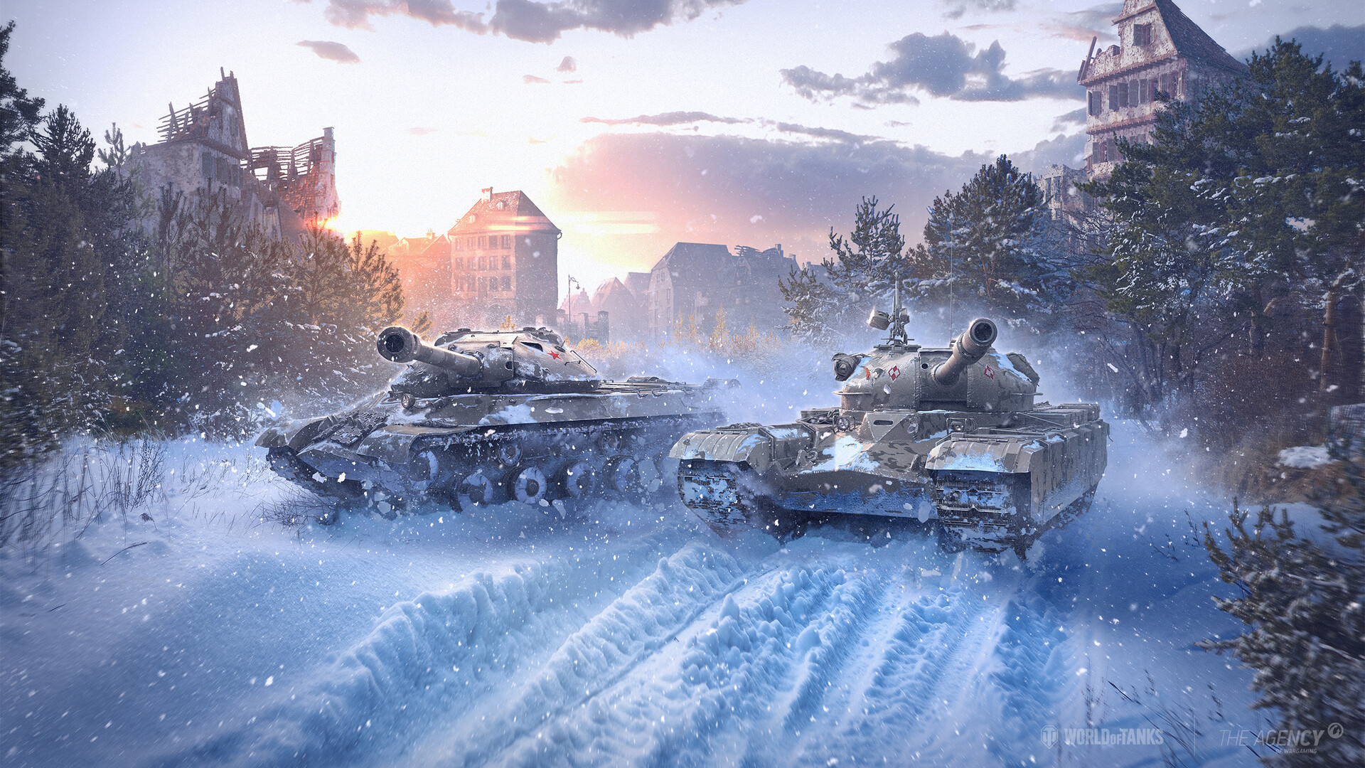 Wot blitz топ. World of Tanks Blitz зима. Танк арт вот блиц. Танк зимой. Обои с танками.