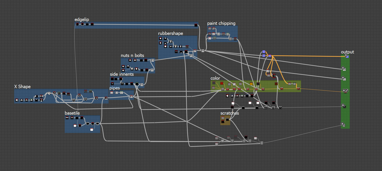 Node Graph in substance designer of Tile 3