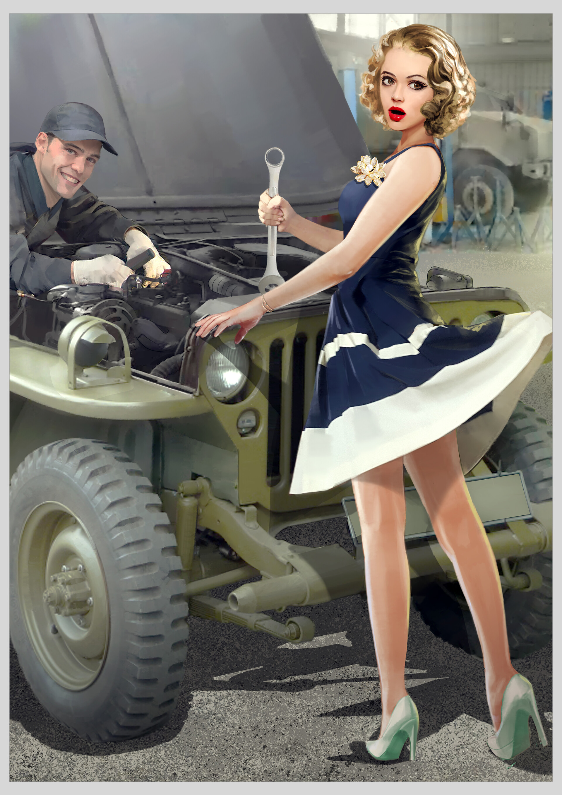 ArtStation - WW2 Pinup Girl