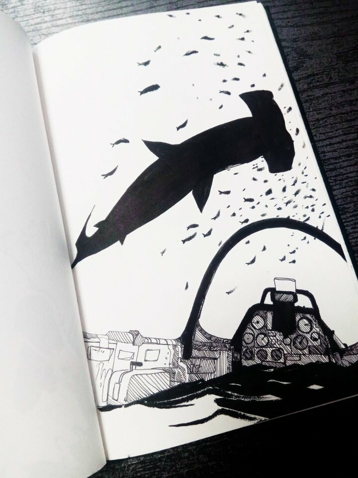 Orginal sketch: Inktober 2018 entry n°10: "Flowing"