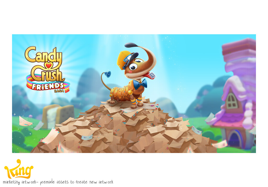 Marketing art for Candy Crush Friends Saga.  made using previously created assets