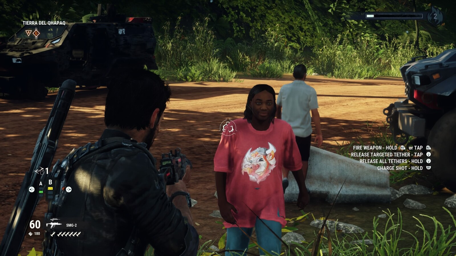 In game shot of me walking.