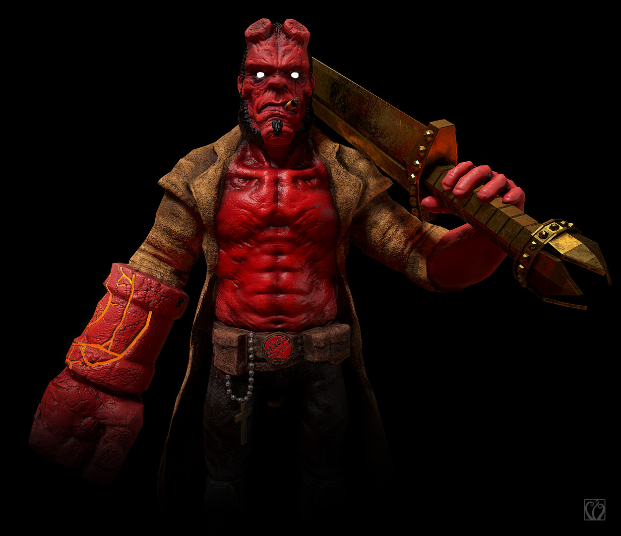 Artstation Hellboy Skyler Greencorn