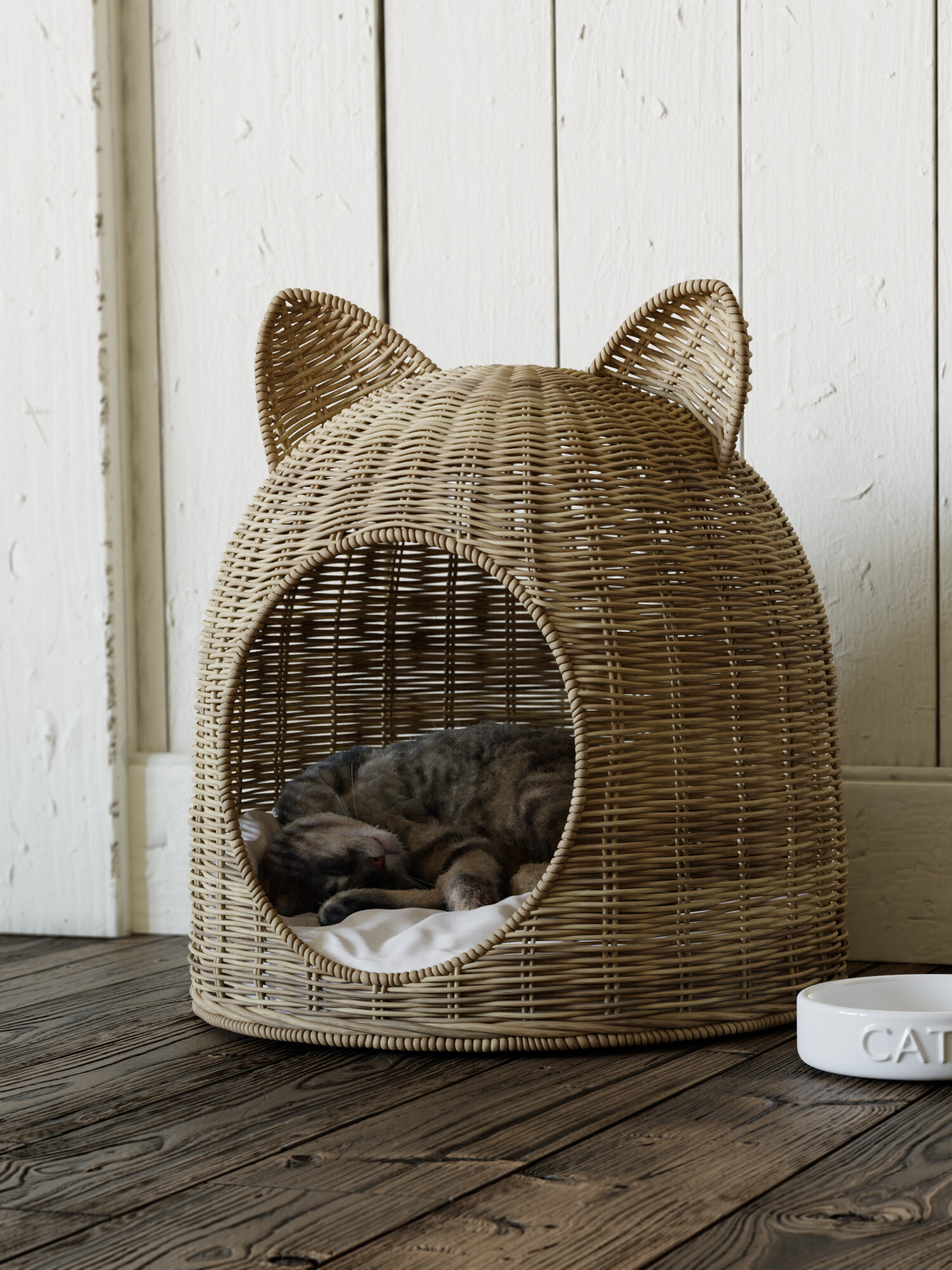 hoe vaak Verscherpen Kleuterschool ArtStation - Cat house basket