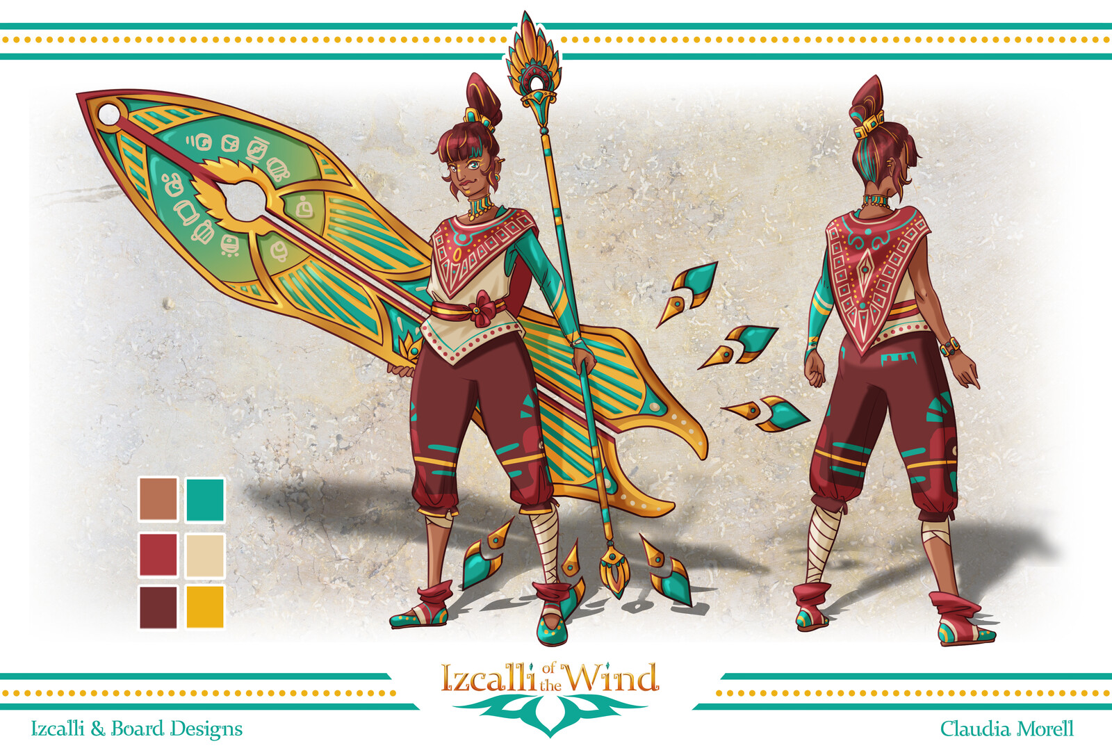 Finished concept of Izcalli. Process of this design can be seen in the description. 
