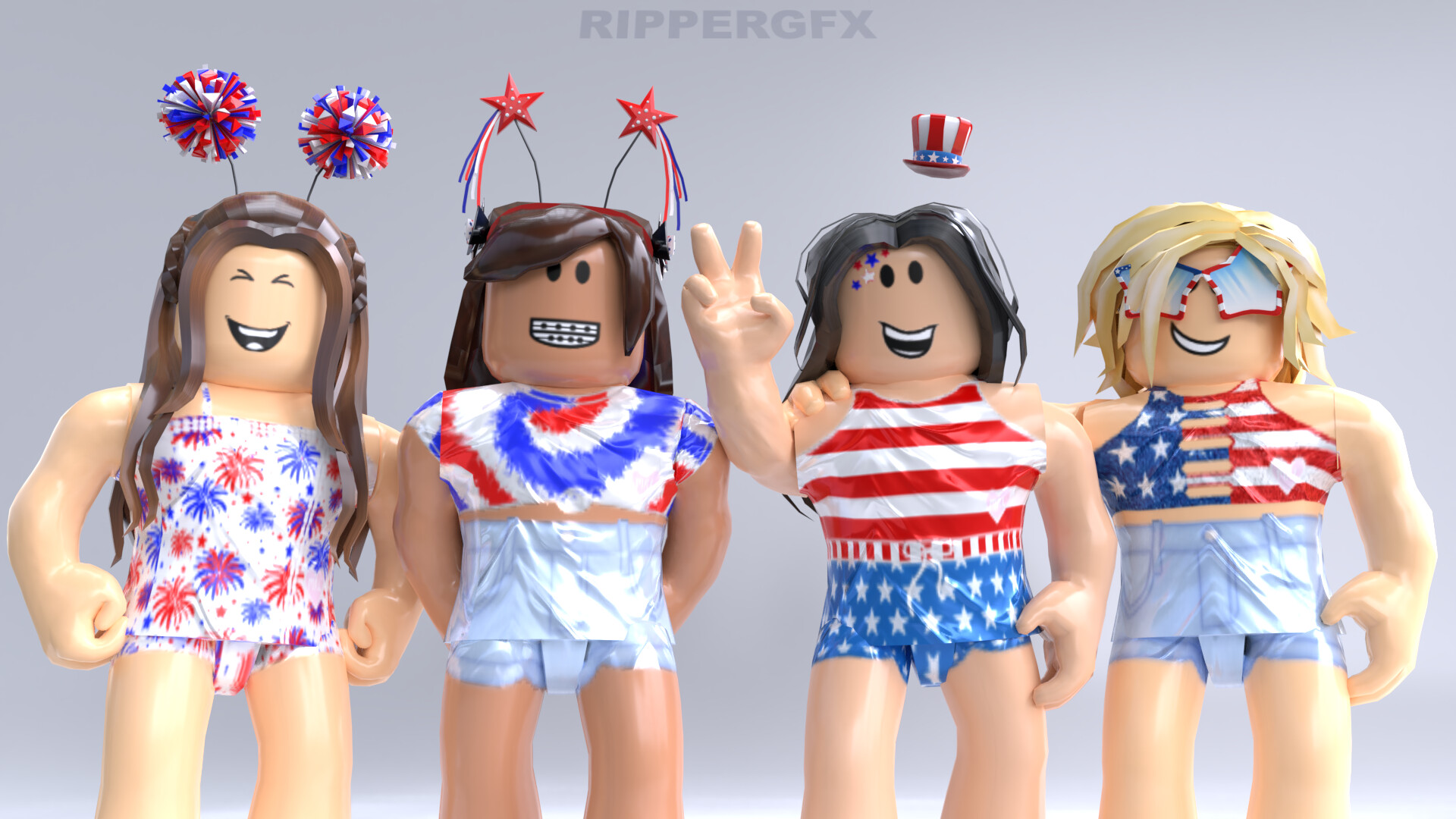 Artstation Olicai Ugc 4th Of July Hats Ripper Gfx - olicai roblox